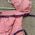 ZARA PINK GINGHAM DRESS size large Photo 4