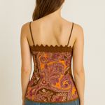 Rampage  Orange and Brown Paisley Camisole Photo 1
