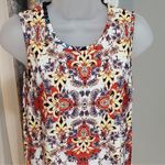 AGB Amy Byer Women’s Patterned Tunic Top Red Size L Photo 1