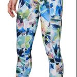 RBX Blue and Green Watercolor Swim Capri Photo 1