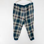 secret treasures  Pajama Pants Size 2X Green Plaid‎ Flannel Joggers Sleep Lounge Photo 5
