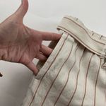 J.Jill Brown Striped Stretch Linen Belted Wide Leg Pant L Size L Photo 2