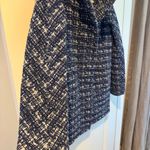 J. Crew Blue & White Tweed City Coat | Size 4 Photo 6