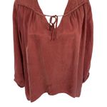 Young Fabulous Broke Blouse Small Pink Long Sleeve Boho Y2K Festival‎ Photo 2