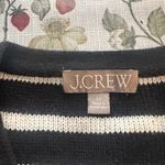 J.Crew Emilie patch-pocket sweater lady jacket in black ivory stripe size 2X Photo 8
