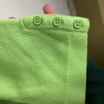 Talbots Size Xl Lime Green Sweater Diamond Knit Button Detail Casual Soft Mature Photo 5