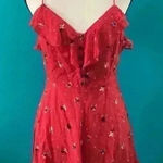 Urban Outfitters ⭐️  Kimchi Blue Red Floral backless Romper in size 10 Photo 0