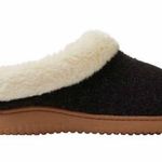 Dearfoams Black Gray Charcoal House Fur Lined Slippers Size 5/6 NEW Photo 5