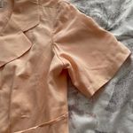 Vintage Barrie Pace Ltd peach 100% pure silk double breasted shift dress, size 6 Orange Photo 12