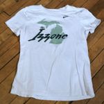 Nike  White and Green Graphic Tee Photo 0