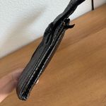 Valentino Garavani  Black Python Snake Bow Zip Top Clutch Photo 3