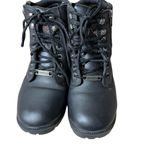 Milwaukee Leather Black Lace Up Side Zipper Combat Boots Size 8 Photo 1