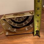 Saks 5th Avenue Saks Fifth Avenue Original Vintage Gold Rhinestone metallic Handbag Clutch Purse Photo 6