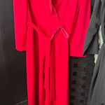 Adrianna Papell Elegant Red Belted pant suit. Great condition. Photo 0