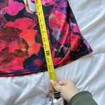 Athleta Floral Pink Black Tank Top Womens Size Medium Yoga Racerback Breathable Photo 1