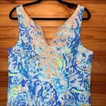 Lilly Pulitzer  Gabby Shift Dress in Bennett blue salty seas sequin beaded 14 Photo 1