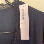 Victoria's Secret NWT  Black Lace Trim Inner Tie Robe Sz XS / S Photo 6