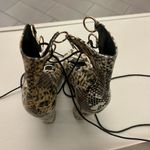 Liliana Boots Snakeskin Lace-Up Ankle Boots 5 inch heel-size 9 by -like NEW Photo 2