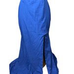 Ryanth Blue One Shoulder Formal Gown Corset Back Slit Prom Dress Size 8 NWT Photo 3