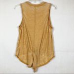 Mossimo Top Womens Medium Mustard Tie Front Burnout Coastal Cowgirl Minimalist Yellow Size undefined Photo 3