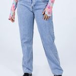 Princess Polly Cut Out jeans Mollie Asymmetrical Jeans Photo 1