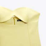ZARA Bodycon Strapless Mini Lemon Party Coctail Shower Bridal 🍋Dress Photo 10