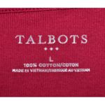 Talbot's Boat Neck Shoulder Tie Ribbed Knit Top Shirt Size L Long Sleeve Pink Size L Photo 5