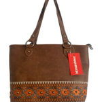 Montana West Tribal Ethnic Western Style Shoulder Bag, Cognac Color,‎ Simple & Beautiful Photo 0