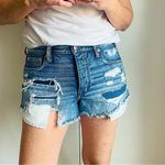 American Eagle AE Outfitters Jean Shorts Vintage Hi-Rise Festival Size 6 Distressed Shorts Photo 0