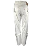 Levi's 501 Women's White Strap High Waisted Straight Leg Denim Jeans Size 33 Photo 2