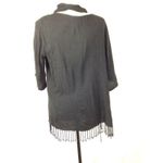 Mieko Mintz new york women's‎ black scarf fringe sweater one size Size undefined Photo 3