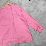 J.Jill  Love 100% Linen Essential Everyday Button-Front Shirt Longsleeve Pink XL Photo 9