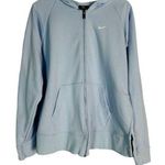 Nike | Baby Blue Zip Through Hoodie Open Sides Pockets Size Small Photo 0