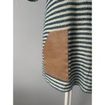Anthropologie 9-H15 STCL Teal Ivory Striped Textured Tunic Dress L (b46) Photo 2
