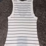 Universal Threads Universal Thread White & Black Striped Ribbed Tank Top | Size M Photo 3