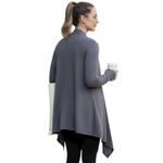 White Stag Cardigan Sweater Womens XL Gray Open Front Drape Hem Long Sleeve Photo 1