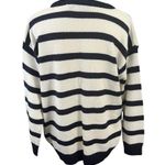 Brave Soul Women's Beige Navy Stripe Anchor Pirate Soft Crewneck Sweater Sz 16 Photo 2