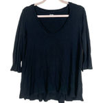 Three Dots ‎ black thermal top women’s size large Photo 0