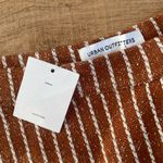 Urban Outfitters NWT  Size M Brown and White Pinstriped asymmetrical mini skirt Photo 6