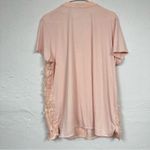 Badgley Mischka  Pink Floral Appliqué Short Sleeve Blouse Womens XXL Coquette Top Photo 10