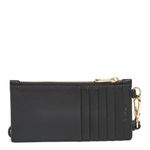 Furla  Classic Credit Card Case‎ Leather Wallet Wristlet, Black, Wrist Strap, NWT Photo 3