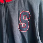 Skechers Mens Varsity Track Jacket Full Zip Pockets Navy Blue Size Medium NWT Photo 3