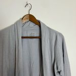 Cuddl Duds Comfortwear Gray Neutral Shawl Collar Cardigan Photo 3