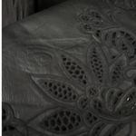 Chico's Chico’s Faux Leather‎ Cut Out Ankle Crop Wide Leg Trouser Pants Black Size 12 Photo 6