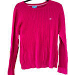 IZOD  Women's Medium Knit Cable Sweater Hot Pink Photo 0
