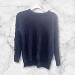 Madewell ✨ Navy Easy Cable Knit Merino Wool Sz XS Sweater✨ Photo 8