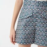 Maje High Rise Trapeze Shorts With Metallic Jacquard Geometric Print Photo 10