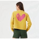 Outdoor Voices  You Can’t Spell Love Without OV Cropped Yellow Pink Sweatshirt M Photo 2