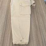 NWT MOTHER Denim The Curbside Cargo Flood Jeans in Eggnog Size 33 White Photo 8