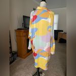 GABRIELLE UNION Button Up Tie Waisted Shirt Dress in Multi Party Size XXL Photo 1